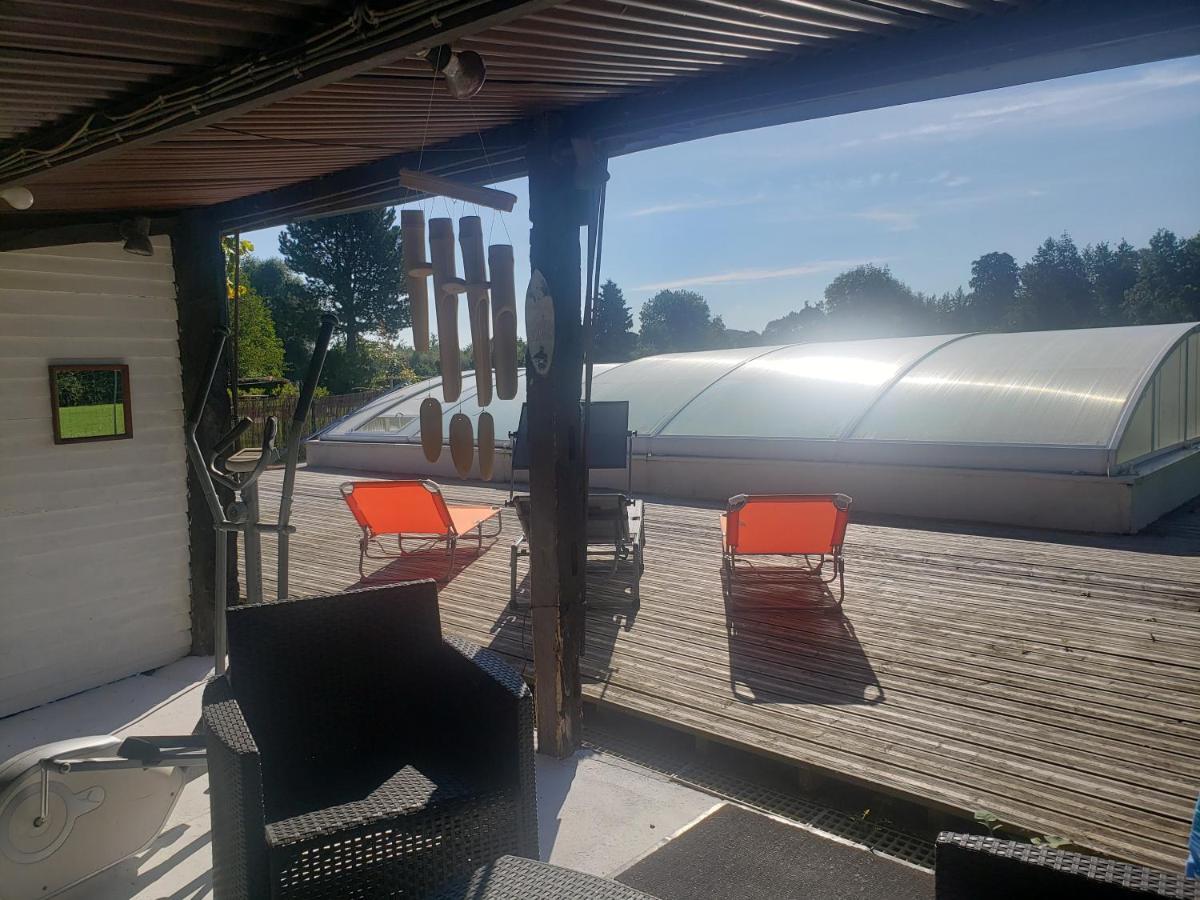 Villa Les 2 Chaumieres Avec Piscine Epinay Exterior foto