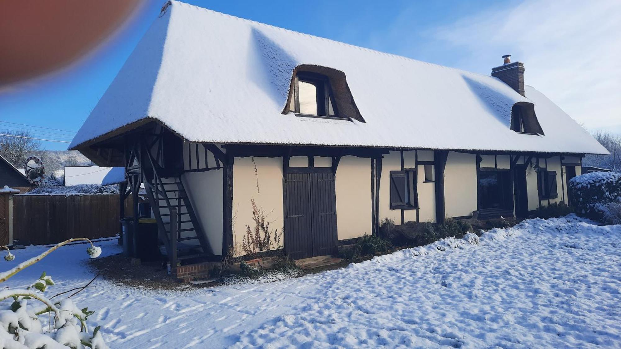 Villa Les 2 Chaumieres Avec Piscine Epinay Exterior foto